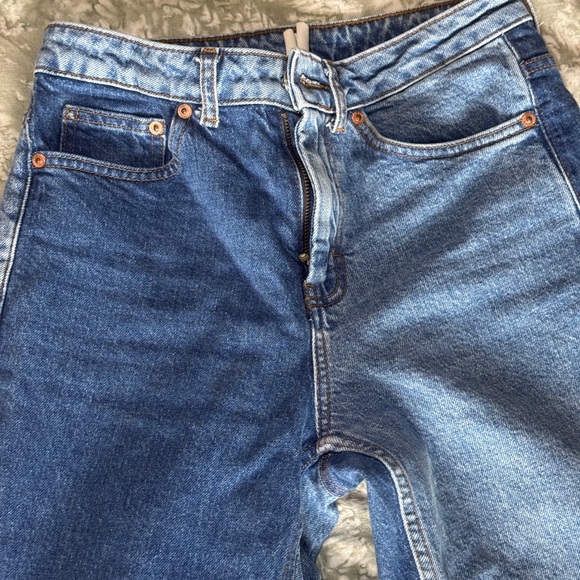 Two-Tone Blue Denim Jeans - Picture 1 of 4